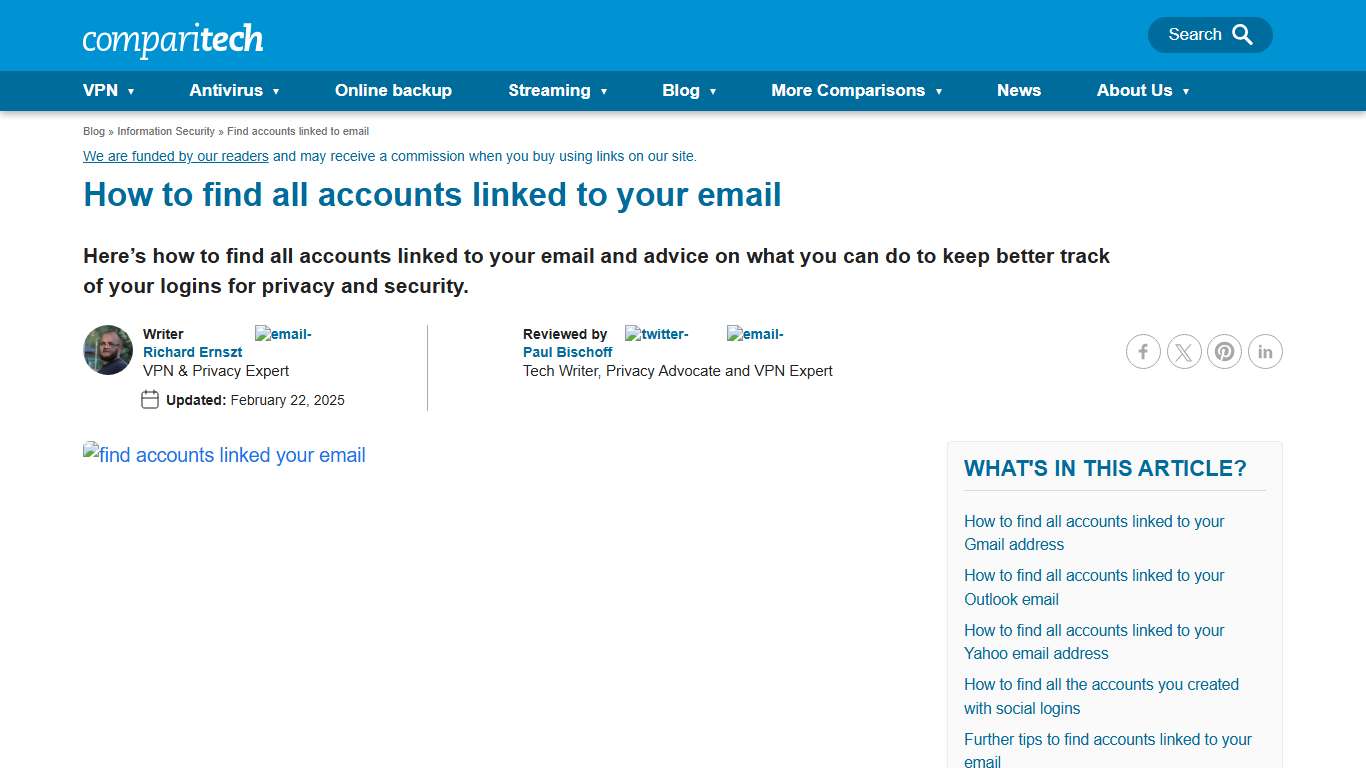 How to find all accounts linked to your email in 2025